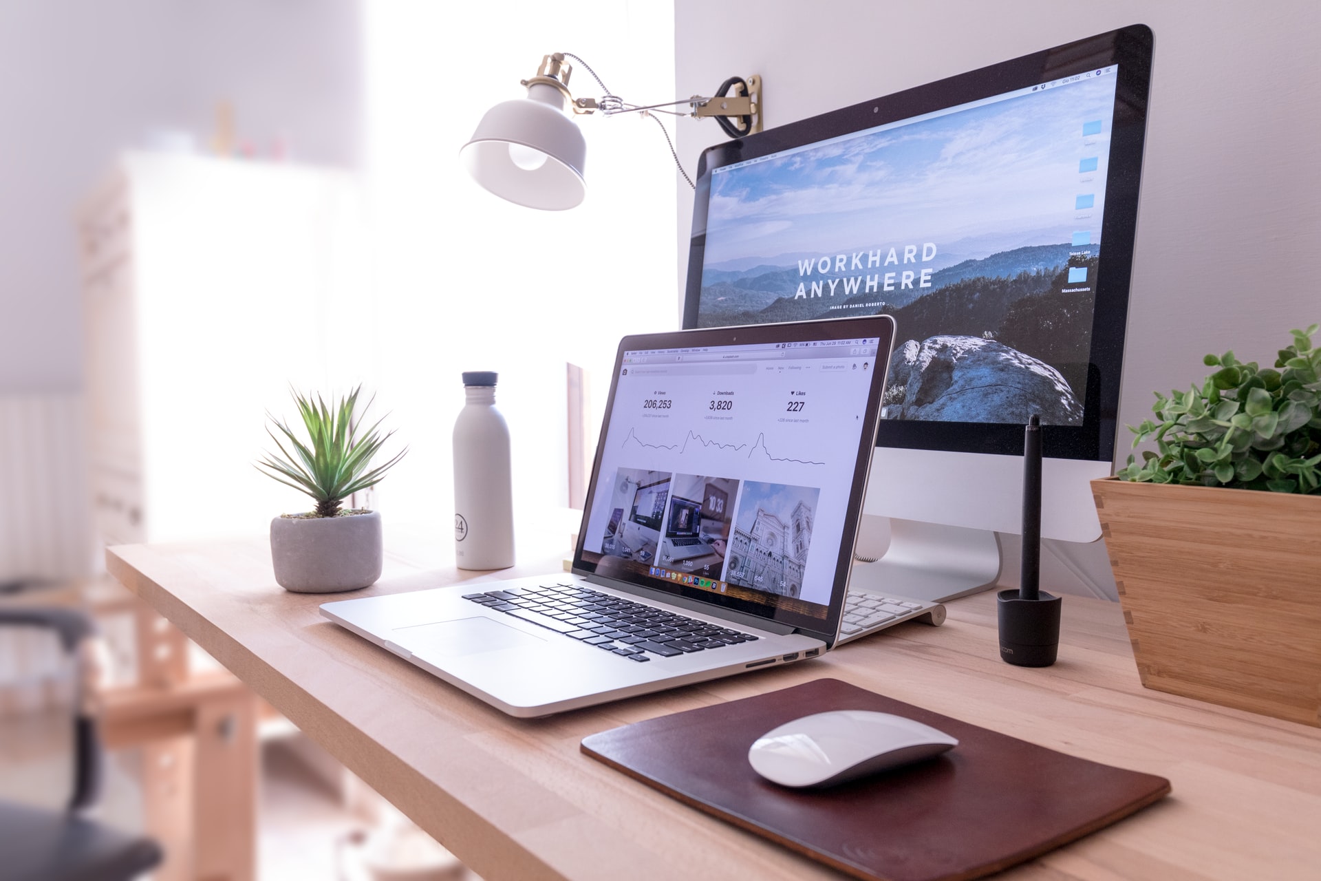 computer on desk